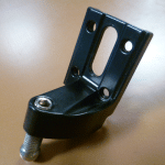 558811 Black Steel Running Gear Bracket (Left Hand Curve)