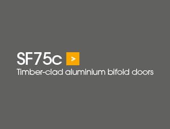 SF75c timber clad aluminium bifold doors